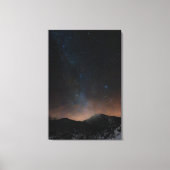 Winterberg Snežnik onder de sterrenhemel Canvas Afdruk (Voorkant)