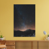 Winterberg Snežnik onder de sterrenhemel Canvas Afdruk (Insitu (Woonkamer))