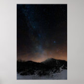 Winterberg Snežnik onder de sterrenhemel Poster (Voorkant)