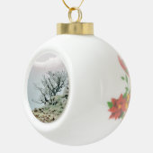 WINTERBERGBOOM KERAMISCHE BAL ORNAMENT (Rechts)