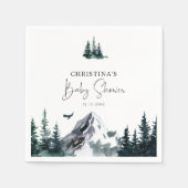 Winterbergen Baby showers servetten (Voorkant)