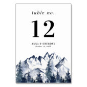 Winterbergen Boslandschap Natuur Bruiloft Kaart (Voorkant)