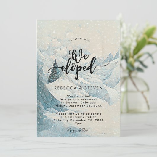 winterbergen - landschap dat we uitnodigen kaart (Staand voorkant)