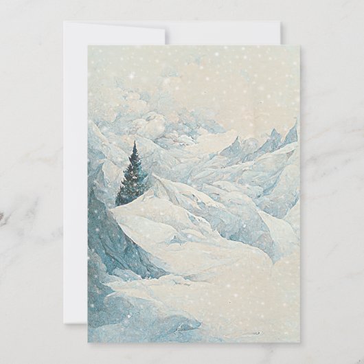 winterbergen - landschap dat we uitnodigen kaart (Achterkant)