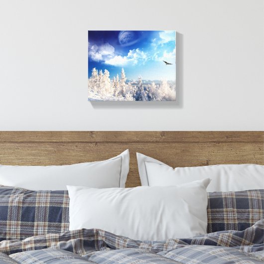 Winterbergen verpakt Canvas (Insitu (Slaapkamer))