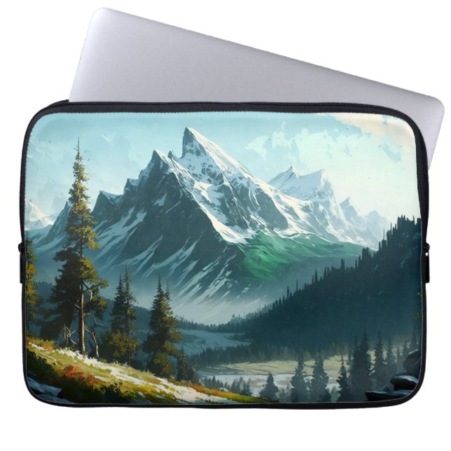 Winterberghoes voor een laptop sleeve (Voorkant)