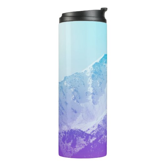 Winterbergpeuk, hipster, piek, foto, ba thermosbeker (Gedraaid links)