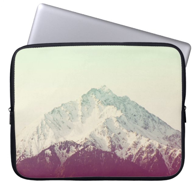 Winterbergpiek, hipster- filter laptop sleeve (Voorkant)