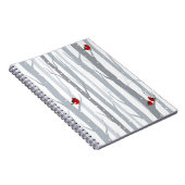 Winterberken: grijze bomen, rode vogels notitieboek (Rechterzijde)