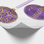 Winterberry Amethyst Paarse Lavender Kerstmis Cadeaupapier (Hoek)