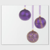 Winterberry Amethyst Paarse Lavender Kerstmis Cadeaupapier (Vlak)