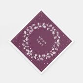 Winterberry bedrukt Holly Wreated Custom Kerstmis Servet (Hoek)