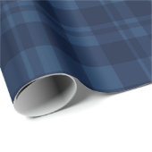 Winterberry Blue Tartan Cadeaupapier (Rol Hoek)