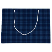 Winterberry Blue Tartan Large Gift Bag Groot Cadeauzakje (Voorkant)