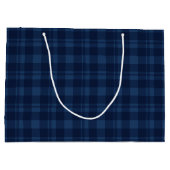 Winterberry Blue Tartan Large Gift Bag Groot Cadeauzakje (Achterkant)