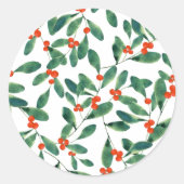 Winterberry (Classic) Ronde Sticker (Voorkant)