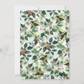 Winterberry en Holly Greenery bruidsbrunch Kaart (Achterkant)
