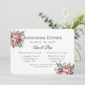 Winterberry en Primrose Floral repetitie diner Kaart (Staand voorkant)