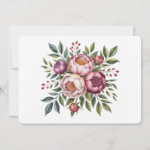 Winterberry en Primrose Floral repetitie diner Kaart (Achterkant)