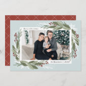 Winterberry Holiday Card Feestdagenkaart (Voorkant / Achterkant)