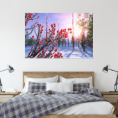 Winterberry in Ice Canvas (Insitu (Slaapkamer))