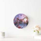 Winterberry in Ice Clock Ronde Klok (Huis)