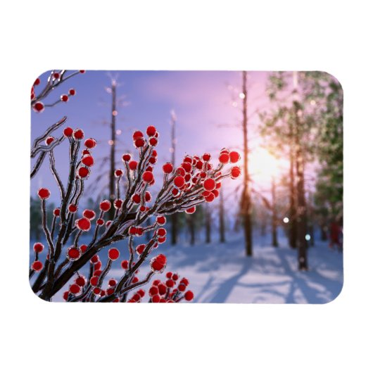 Winterberry in Ice Flexible Magnet Magneet (Horizontaal)