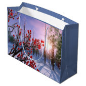 Winterberry in Ice Gift Bag Groot Cadeauzakje (Achterkant Gekanteld)