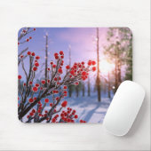 Winterberry in Ice Mousepad Muismat (Met muis)
