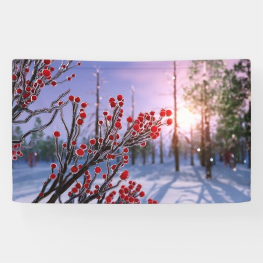 Winterberry in IJsbanner Spandoek (Horizontaal)