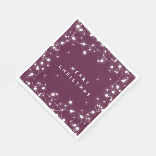 Winterberry Kerstfeestfeest Papier met Lichtjes Servet