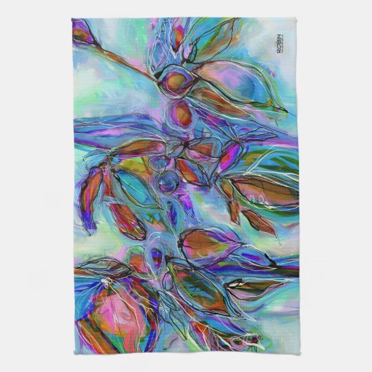 Winterberry keukenhanddoek (Verticaal)