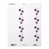 Winterberry Paarse kerstversieringen Etiket (Full Sheet)