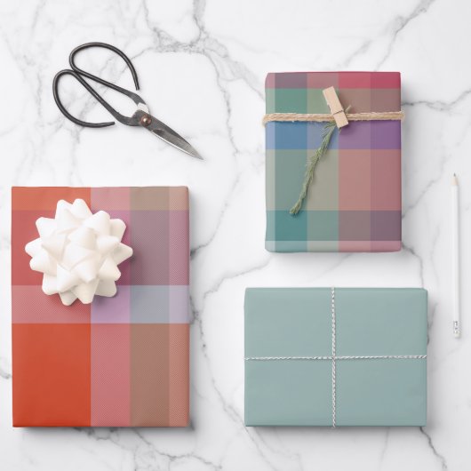Winterberry-pakpapier plat vel set van 3 (Voorkant)