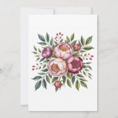 Winterberry Primrose Floral Bridemaids Luncheon Kaart (Achterkant)