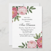 Winterberry Primrose Floral Brunch & Bubbly Kaart (Voorkant)