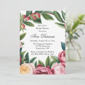 Winterberry Primrose Floral Vrijgezellenfeest Kaart (Staand voorkant)