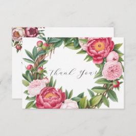 Winterberry Primrose Floral Wedding Bedankkaart