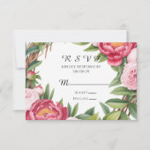 Winterberry Primrose Floral Wedding RSVP Kaartje (Voorkant)