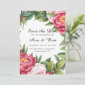 Winterberry Primrose Floral Wedding Save The Date (Staand voorkant)