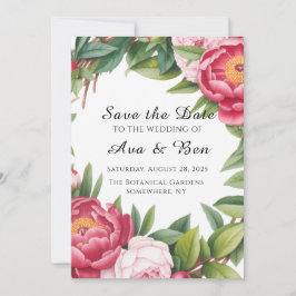 Winterberry Primrose Floral Wedding Save The Date
