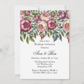 Winterberry Primrose Geschilderd Bloemen Huwelijk Kaart (Voorkant)