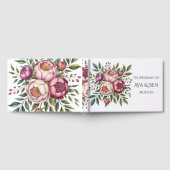 Winterberry Primrose Waterverf Floral Wedding Gastenboek (Volledig)