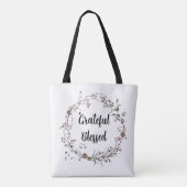 Winterberry rustieke boho wilde bloemen bloeien tote bag (Achterkant)