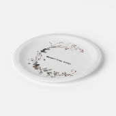 Winterberry rustieke Boho Wildflower Gardens desse Papieren Bordje (Gekanteld)