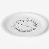 Winterberry rustieke Boho Wildflower Gardens Papieren Bordje (Gekanteld)