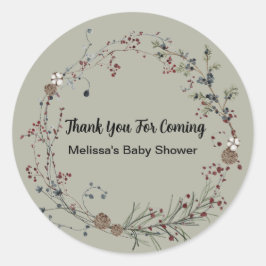 Winterberry rustieke Boho Wildflower Gardens Ronde Sticker
