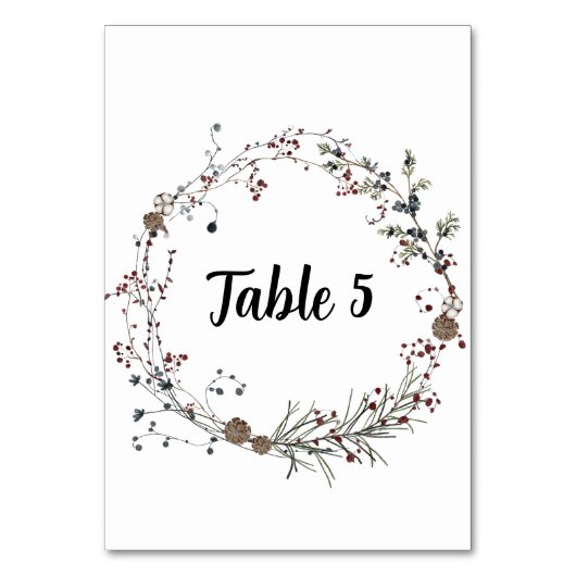 Winterberry rustieke Boho zitgrafiek Kaart (Voorkant)