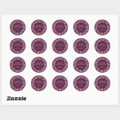 Winterberry Vrede Liefde + Kerstkrans Ronde Sticker (Vel)