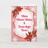 Winterberry White Winter Wishes Snow Angel Kisses  Kaart (Voorkant)